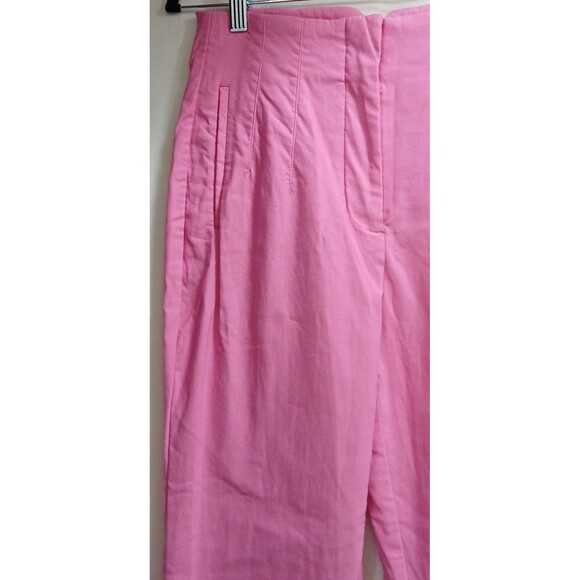 Ella Rafaella Women’s Sz 6 Hot Pink Dress Pants Barbiecore Retro Pleated Stretch - Picture 2 of 12